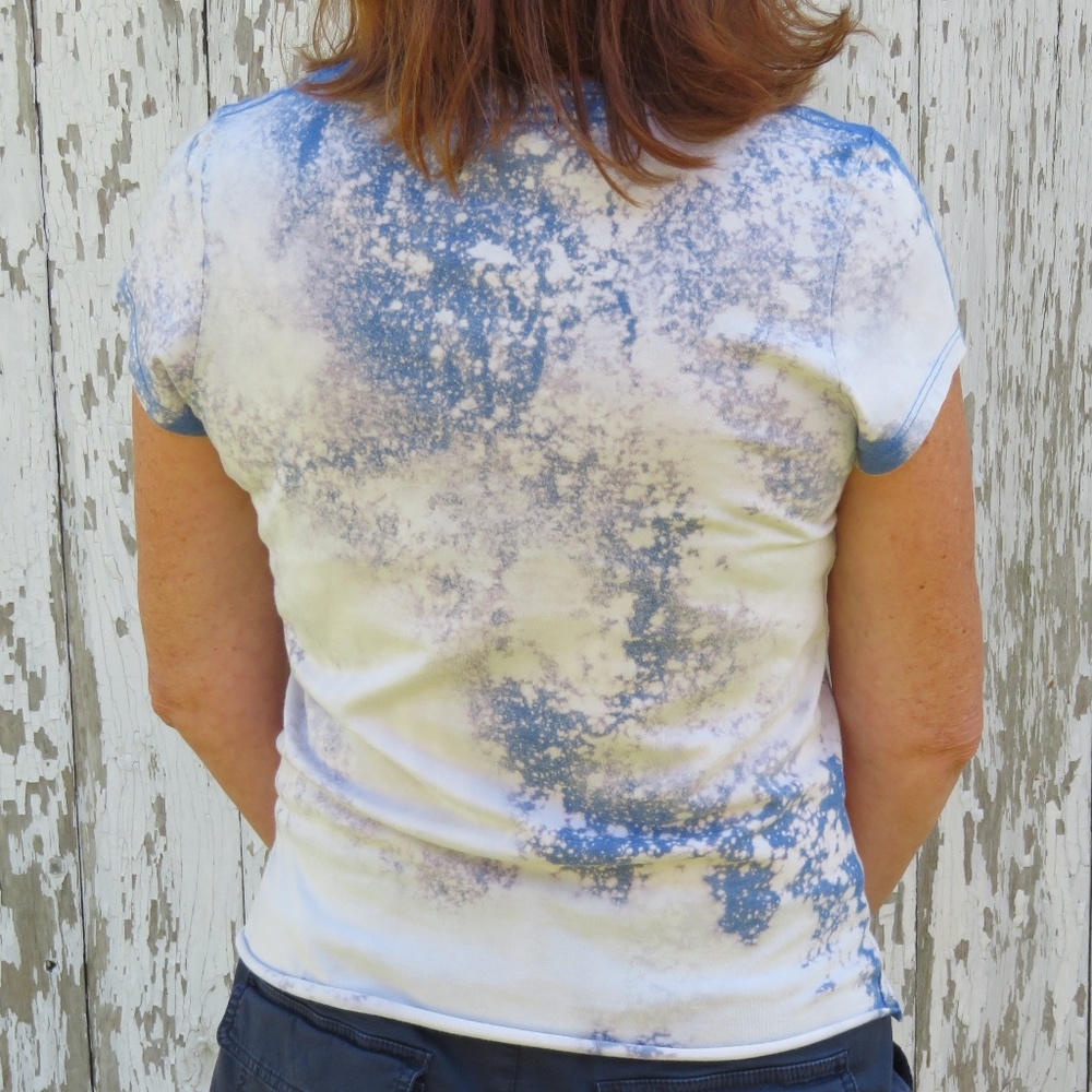 Chicago Cubs Champs Custom Bleach V Neck Tee sz S - Picture 4 of 4